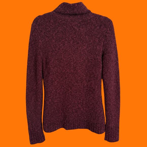 00's vintage chunky knit y2k turtleneck sweater MEDIUM moda international - Picture 7 of 9